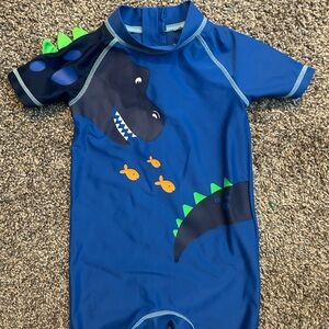 Carter's Blue Dinosaur Rashguard